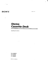 Sony TC-KE400 - Owners Manual 